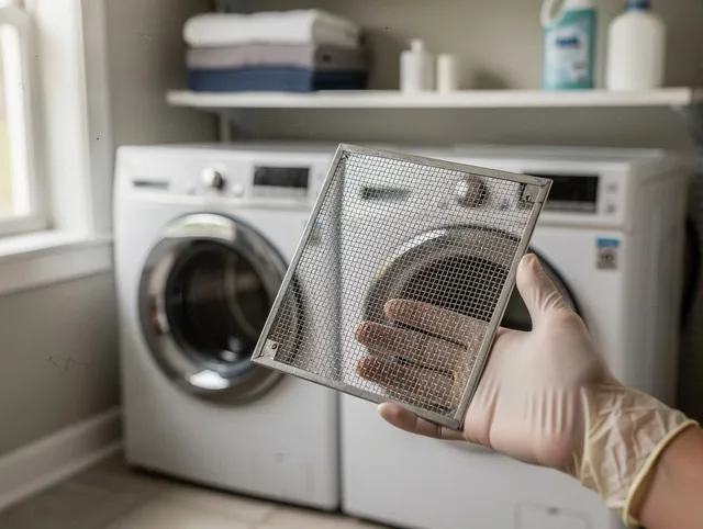 Apopka Dryer Vent Cleaning specialist performing detailed lint trap cleaning service in Apopka