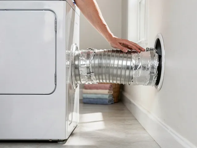 Professional dryer vent hose installation by Apopka Dryer Vent Cleaning in Apopka