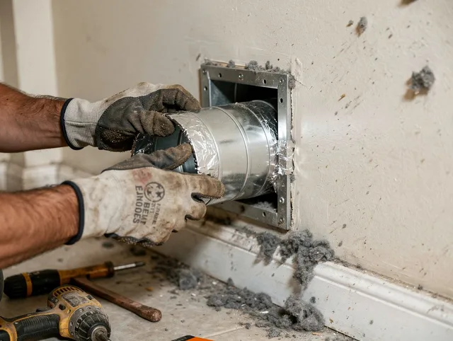 Professional dryer vent repair and installation by Apopka Dryer Vent Cleaning in Apopka