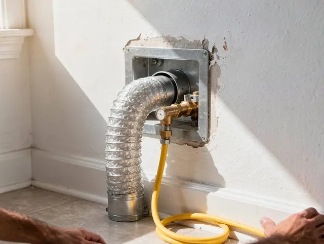 Apopka Dryer Vent Cleaning certified technician performing specialized gas dryer vent cleaning in Apopka